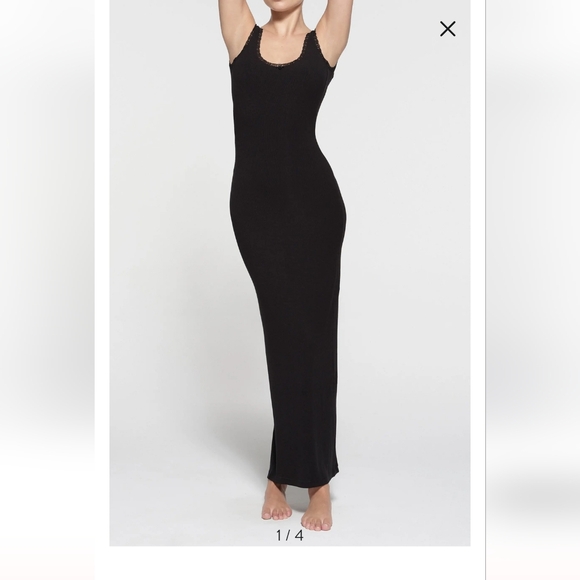 sachin and babi light blue dress Halter Knit Backless Slinky Dress In BLACK main image 0